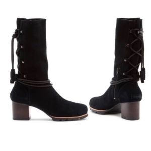 Sorel Farah Mid-Calf Boot black suede 10